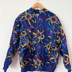 Colorful Patterned Bomber Jacket